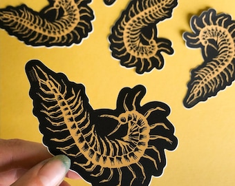 Black Centipede Sticker