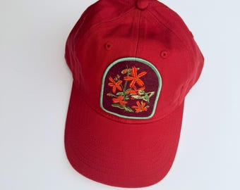 Fire Pink Cotton Native Plant Patch Hat