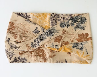 Autumn Wildflowers Bamboo and Organic Cotton Headband