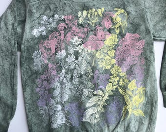 Frühlings-Wildblumen strukturiertes Sweatshirt