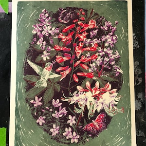 Buckeye Bouquet Siebdruck 11x14