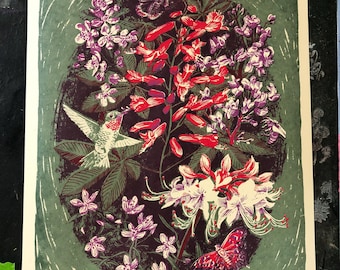 Buckeye Bouquet Screenprint 11x14