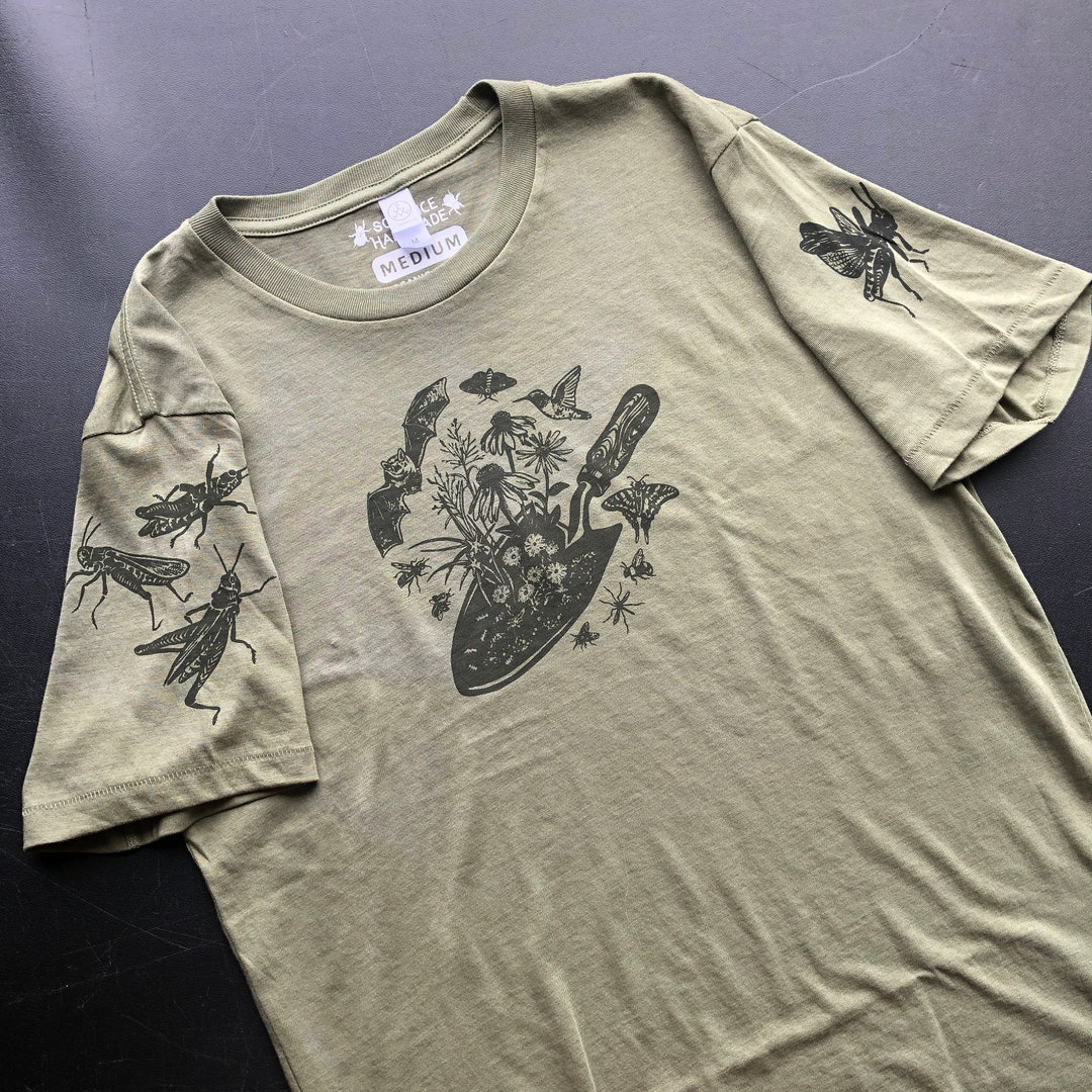 Olive Green Dabu Organic Cotton Shirt