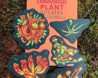 Ensemble d'autocollants pour plantes carnivores