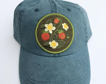 Wild Strawberry Cotton Native Plant Patch Hat