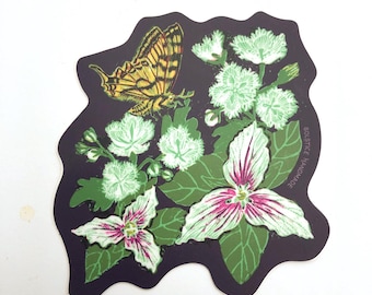Pegatina de trillium pintada