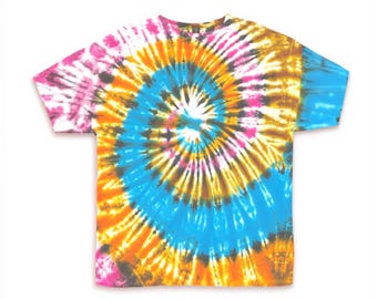 Summer Daze Spiral Tie Dye T-Shirt: Handmade Retro Hippie Festival Shirt