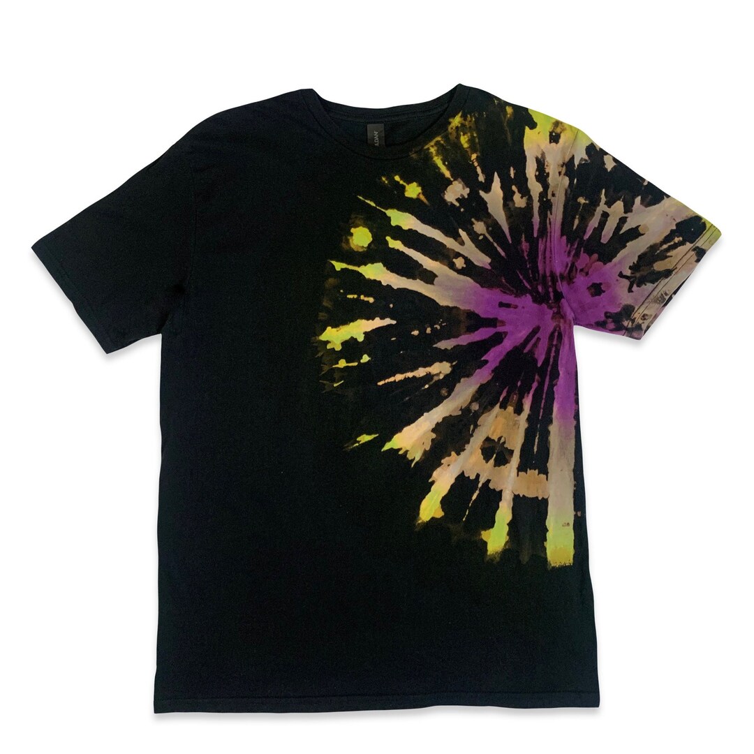 reverse tie dye black shirt