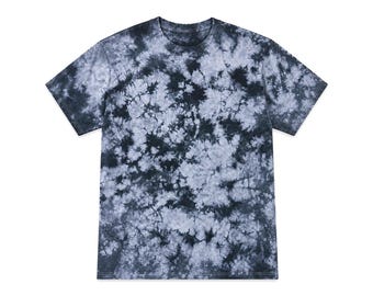 Smokey Blue Tie-Dye T-Shirt, Handmade Dark Tie Dye, Alternative Streetwear Gift