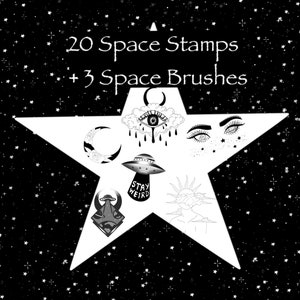 Procreate space stamps and brushes