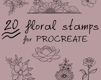 Floral procreate Tattoo stamps