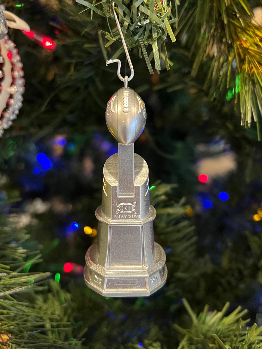 3D Printed Big 12 Conference Championship Trophy Holiday Ornament