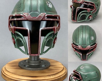 3D Printed Boba Fett Themed Vicis Zero2 Mini Helmet With Custom