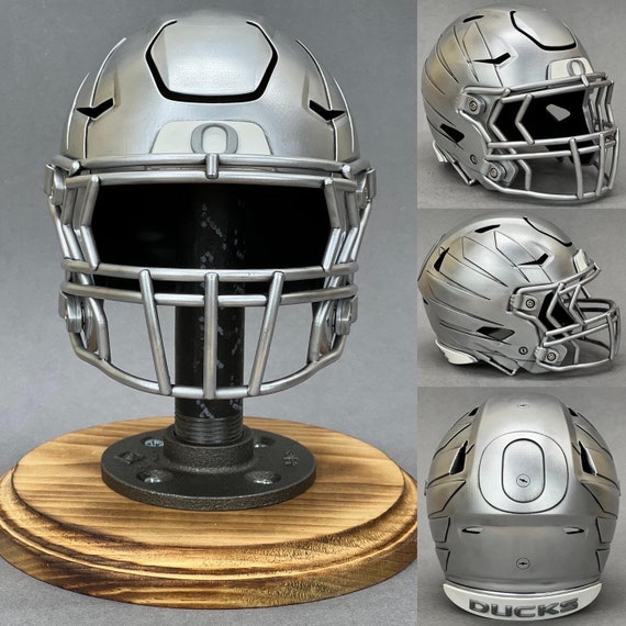 3D Printed Oregon Ducks Brushed Stainless/pewter Riddell 