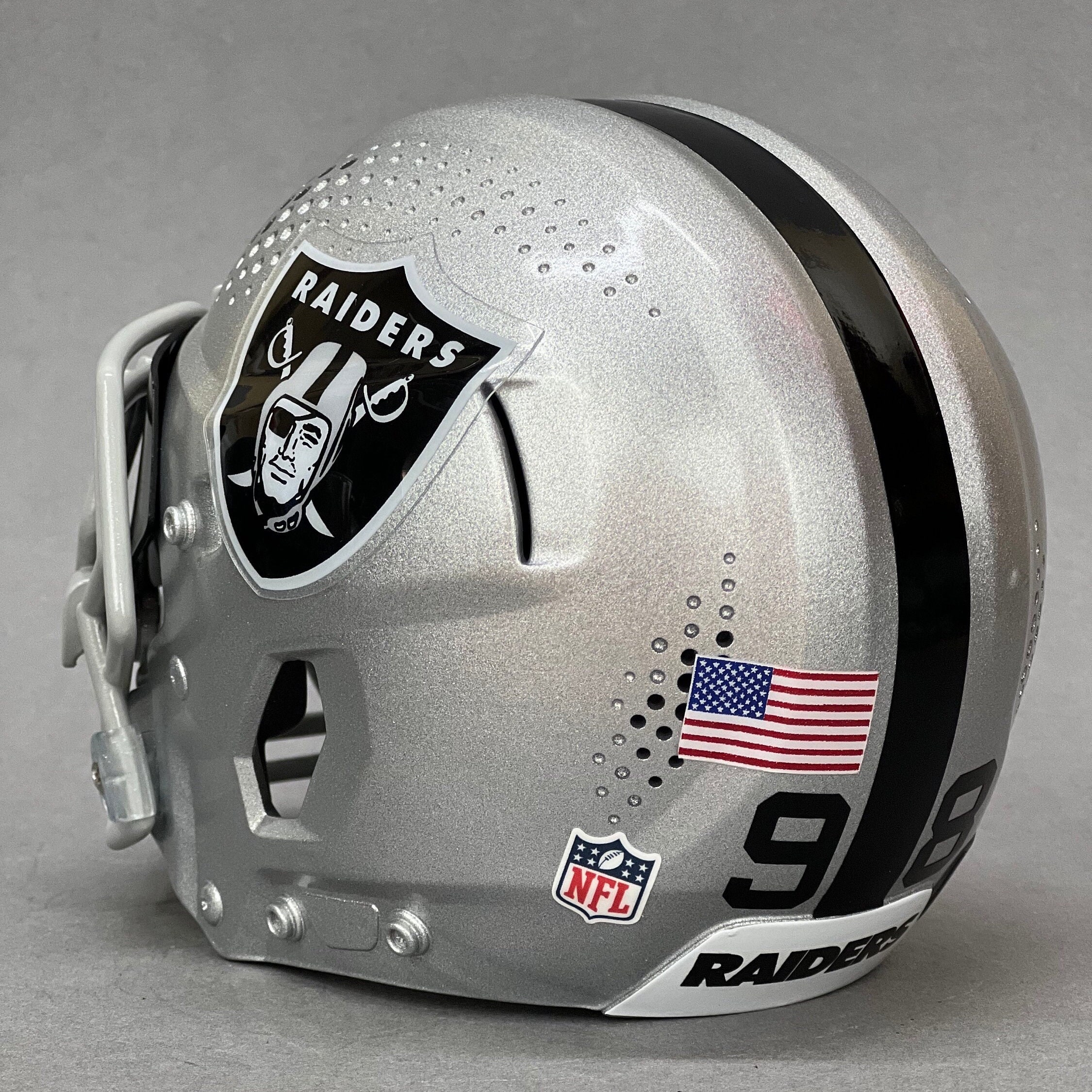 3D Printed Las Vegas Raiders Maxx Crosby Vicis Zero2 With Custom Facemask  Modern Era Football Mini Helmet Collectible - Etsy