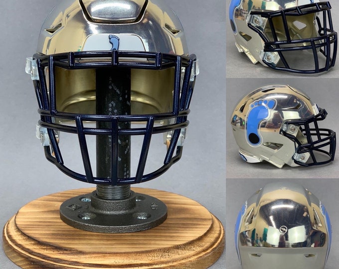 3D Printed North Carolina Riddell Speedflex Mini Helmet With Chrome