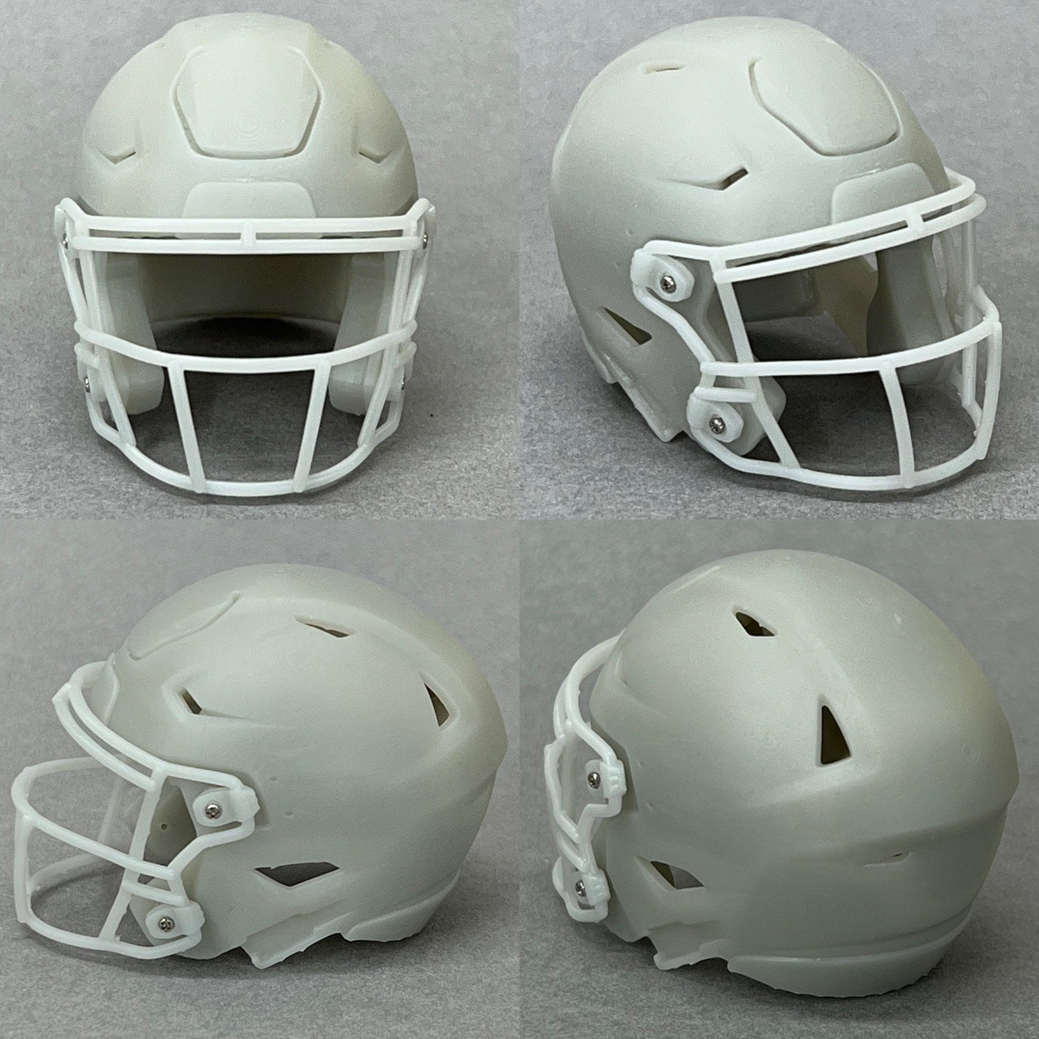 Chrome Mini Football Helmet Visors w/ UA Clips (*Hard Style*).