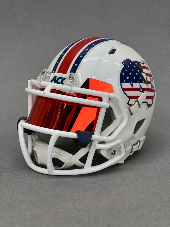UNC Tarheels Patriotic Military Appreciation Themed Riddell Speed Mini  Helmet With Red Chrome Visor - Etsy