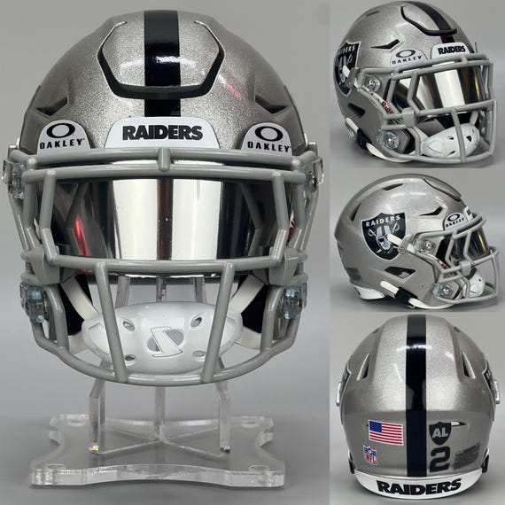 3D Printed Las Vegas Raiders Ashton Jeanty Silver Riddell