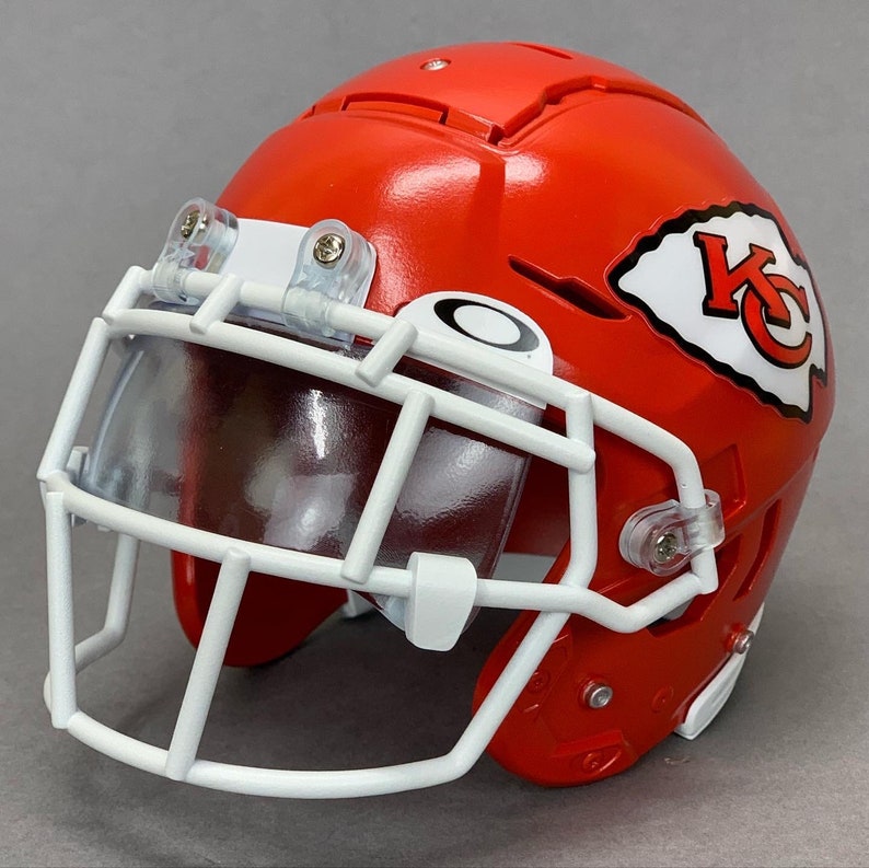 3D Printed Kansas City Chiefs Schutt F7 Mini Helmet With Etsy