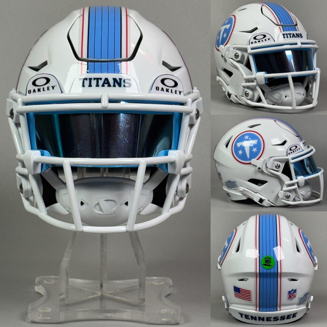 Mini Speedflex 3D Printed Tennessee Titans Cam Ward NEW 2026 UNIFORM Riddell Speedflex ...