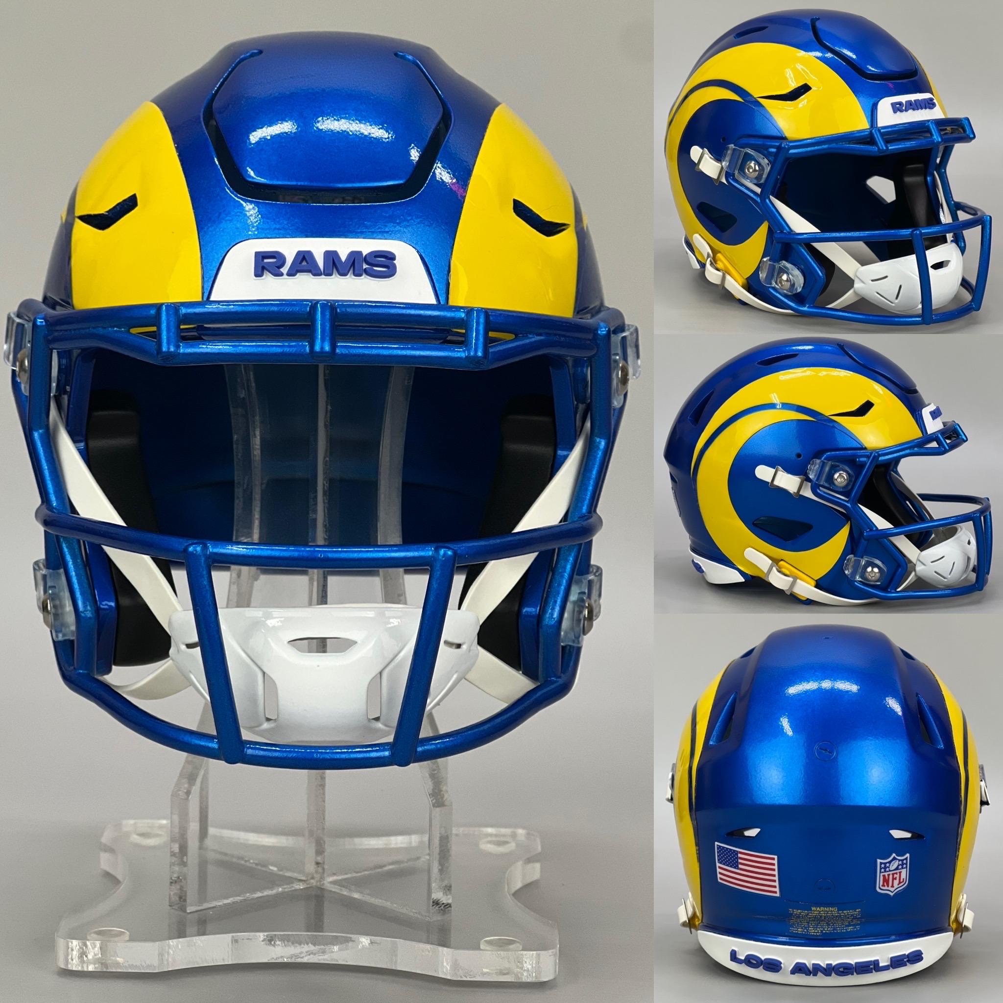 3D Printed Los Angeles Rams Puka Nacua Candy Blue Riddell
