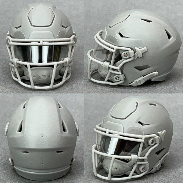 Raw/Unfinished 3D Printed Riddell Speedflex Pocket Pro Scale DIY Football Helmet Hobby Kit