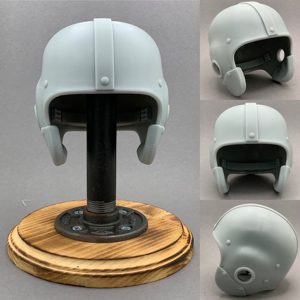 3D Printed 1950’s/1960’s Era Riddell RT Leather Capped Jaw Pad Mini Football Helmet Display Collectible