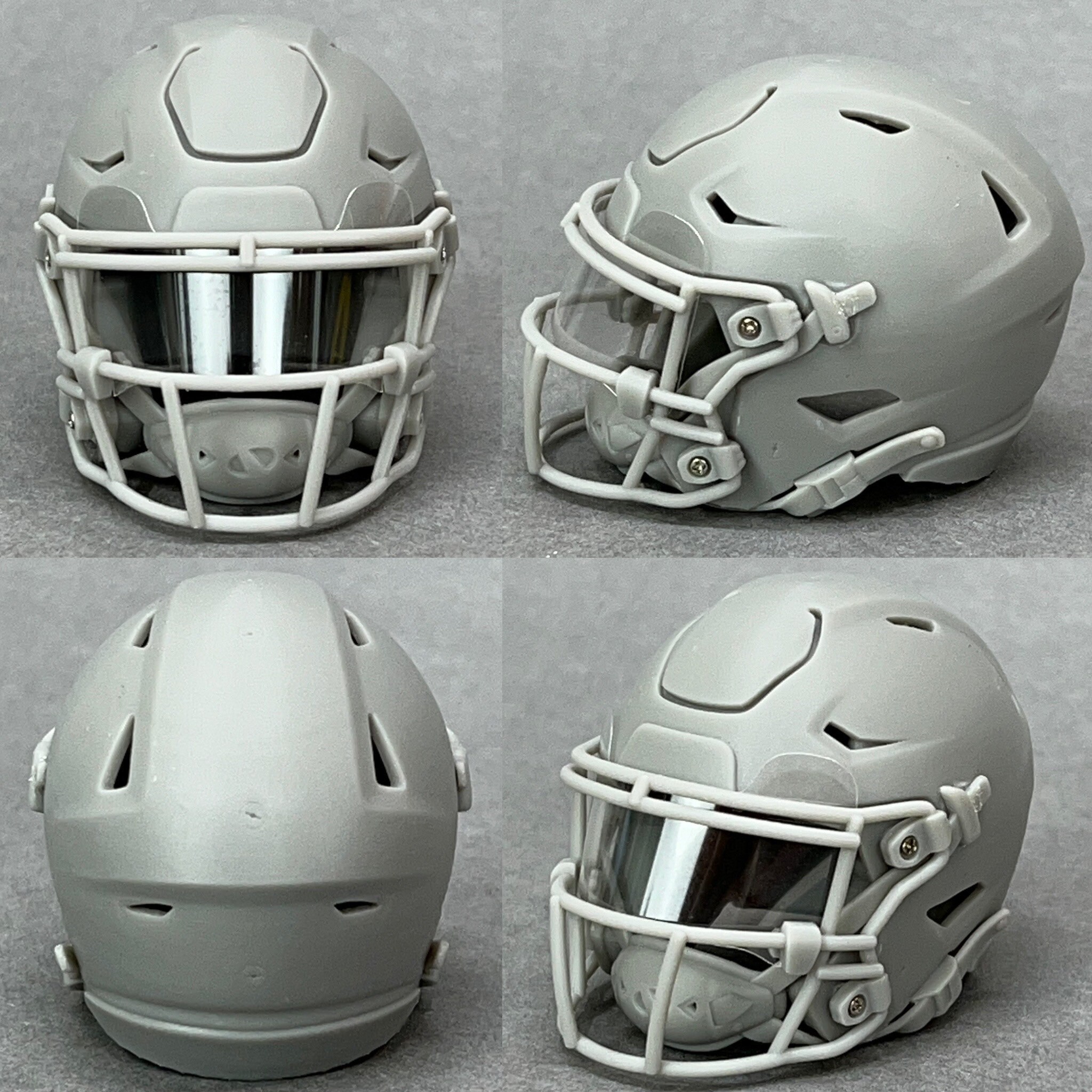Premium Quality Raw/unfinished 3D Printed Schutt F7 and Riddell Speedflex  Pocket Pro Scale DIY Football Helmet Hobby 2-pack - Etsy