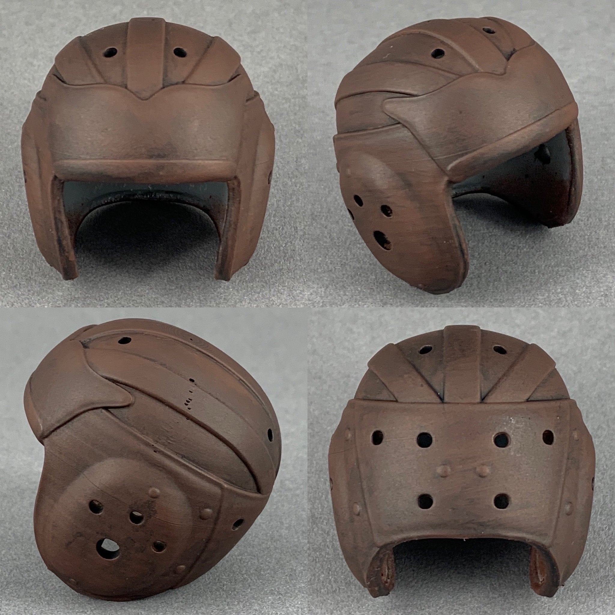 Leather Football Helmet