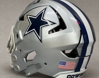 Mini Casque Dallas Cowboys 2024 - Édition Ardoise Vitesse Alternative - Marque Fanatics Authentic - Neuf - Collection NFL