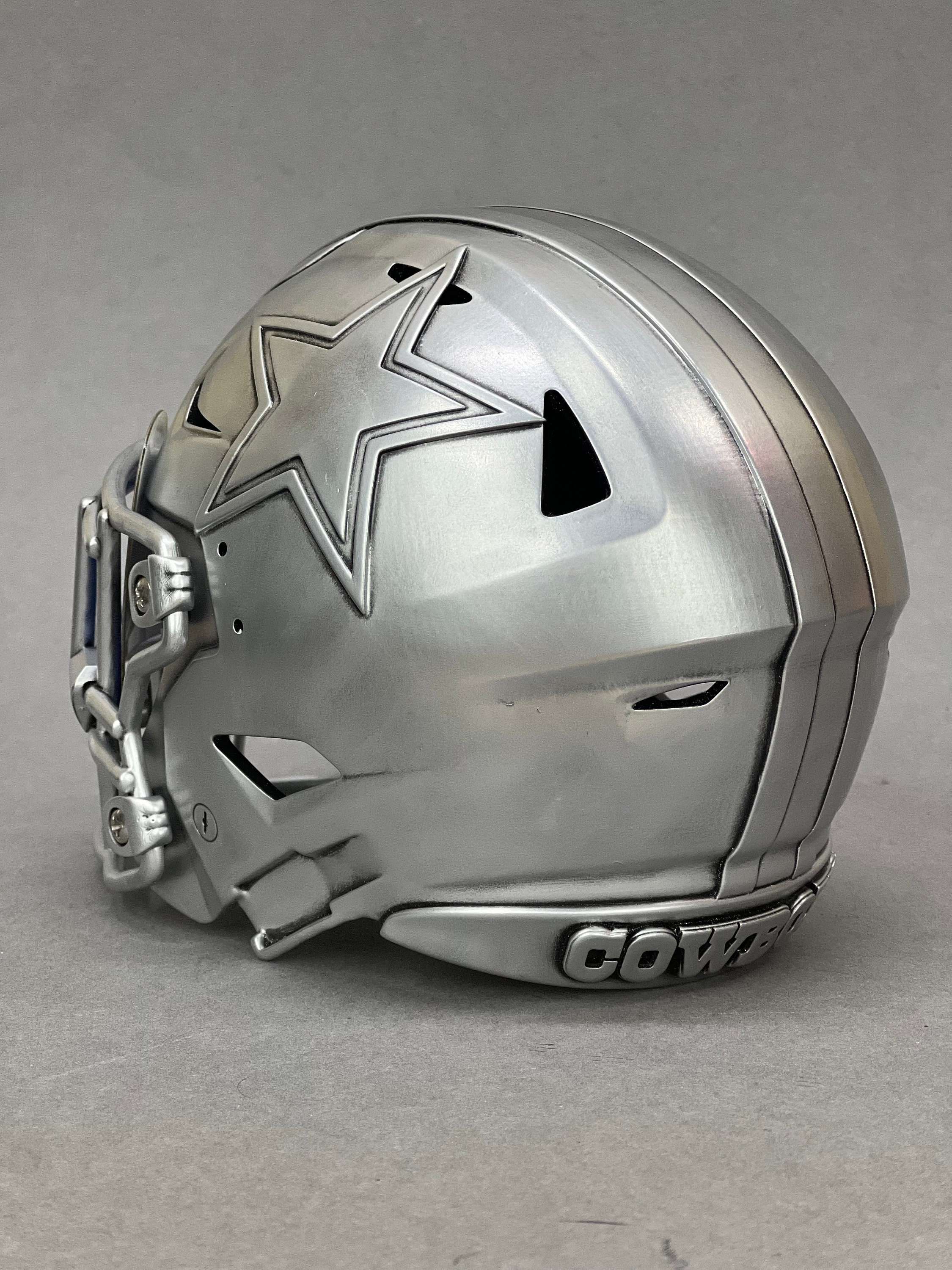 3D Printed Dallas Cowboys Brushed Stainless/pewter Riddell Speedflex Mini Helmet Custom Mask - Etsy 3D Printed Dallas Cowboys Brushed Stainless/pewter Riddell Speedflex Mini Helmet Custom Mask - Etsy