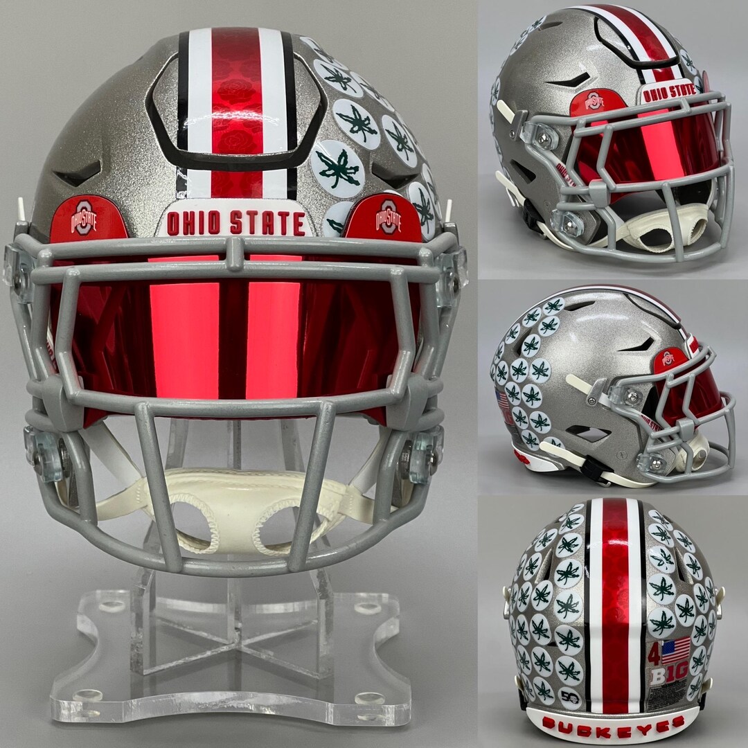 3D Bumpers – Ohio State Buckeyes Flex Set For Full Size Football Helmet (Team Issue Style)