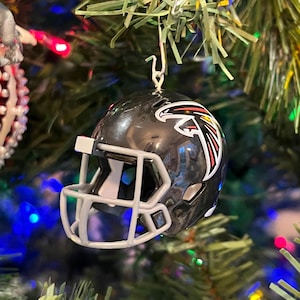 2.25” Atlanta Falcons Riddell Speed Football Helmet Hanging Holiday Ornament
