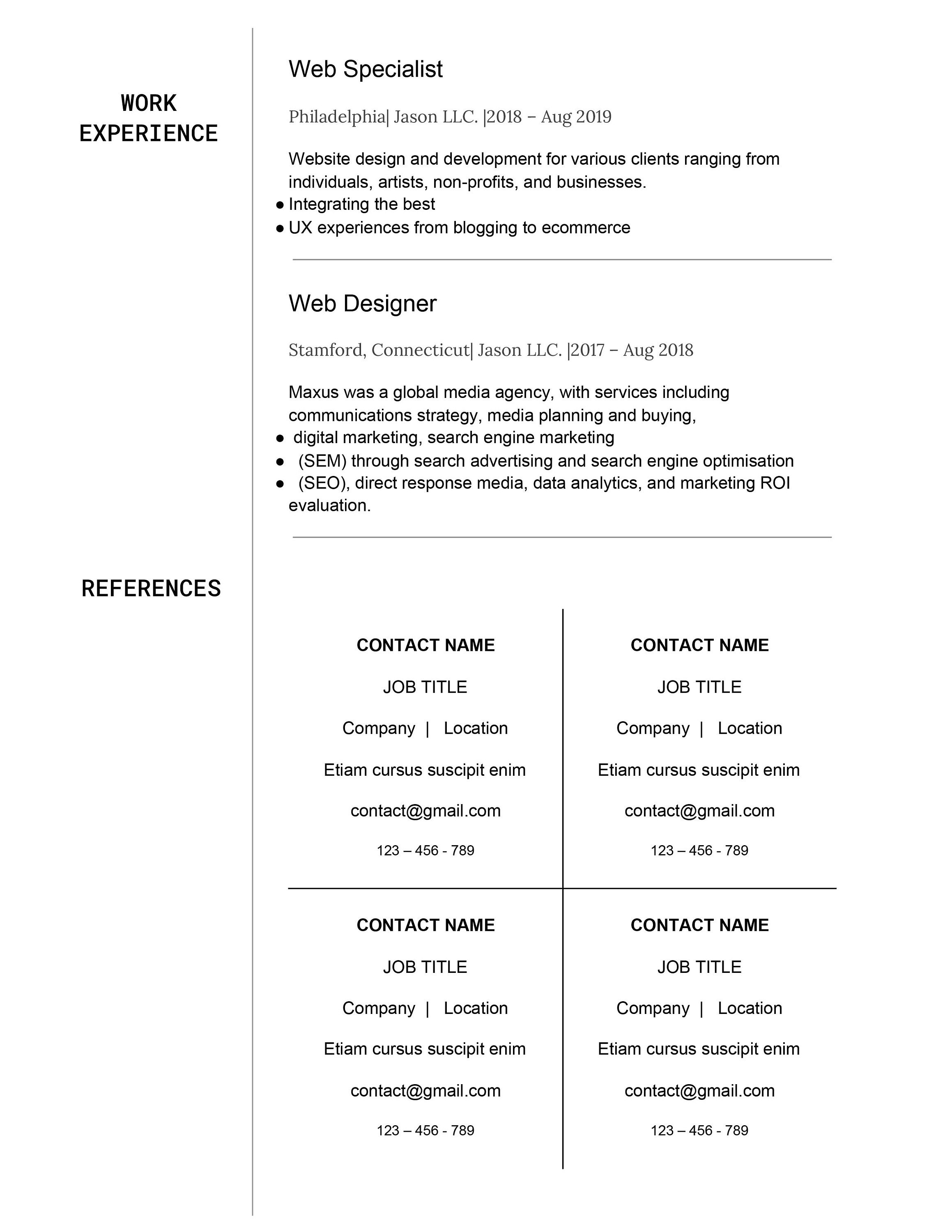 Google docs resume template software developer - bastabaltimore