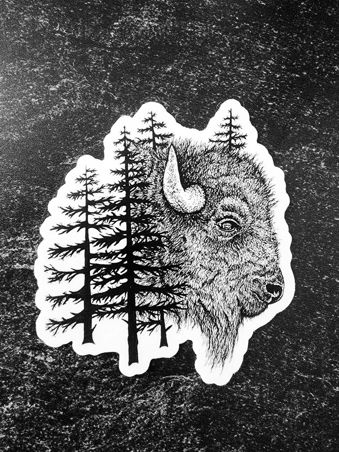 Buffalo Vinyl Sticker | Hand Drawn - Etsy