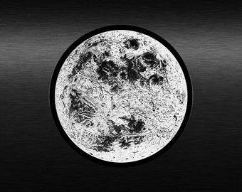 Moon Magnet | Hand Drawn with a Million Little Dots