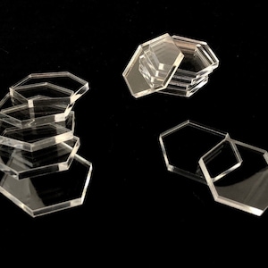 Laser Cut Clear Acrylic Blanks - Hexagons image 1