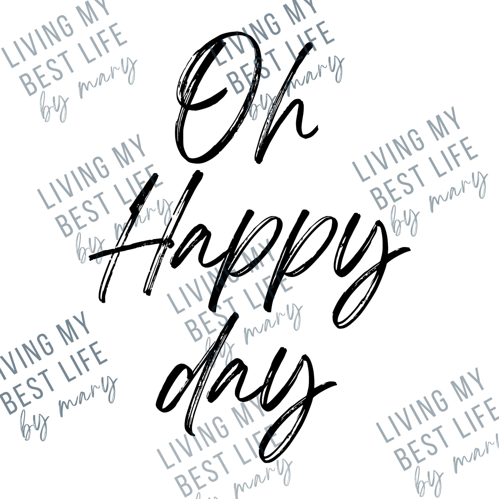 Oh Happy Day Wall Art, Oh Happy Day, Pdf, Minimalist, Nursery, Wedding