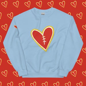 Football Heart: Unisex Sweatshirt