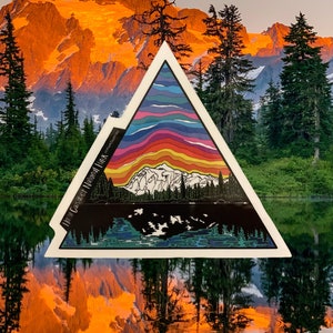 North Cascades National Park (Blue Reflection), North Cascades, PNW, Washington, Pacific Northwest: Sticker