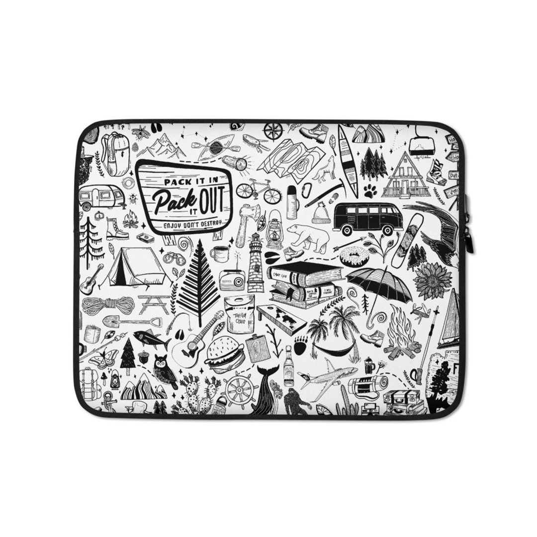 All the Essentials Laptop Sleeve Outdoorsy Laptop Sleeve Etsy