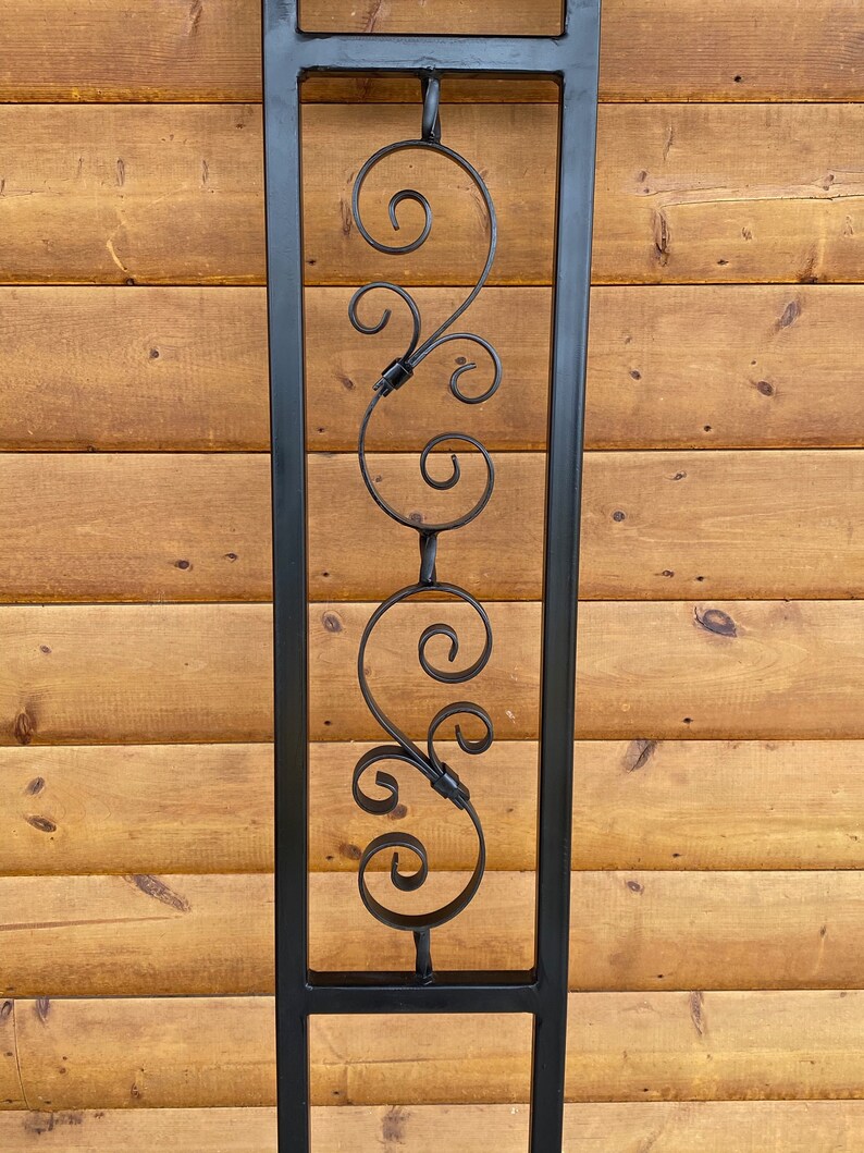 DoubleS steel mailbox stand with scrollwork Etsy