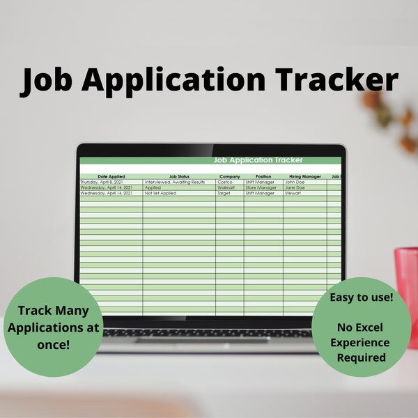 Job Application Tracker Etsy Job Application Tracker Etsy