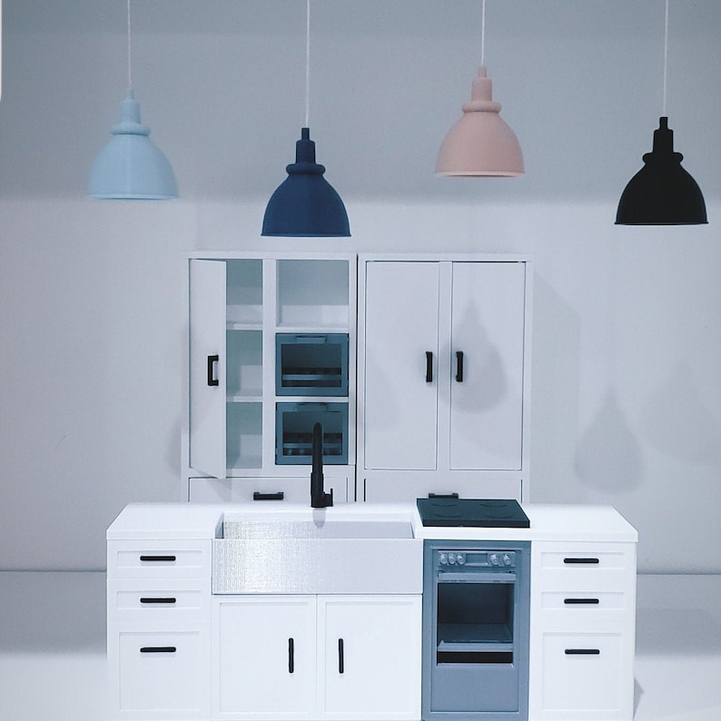 Dollhouse Miniatures Pendant Lighting Dollhouse Kitchen Etsy