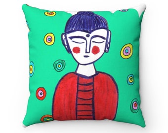 Almohada cuadrada de poliéster hilado