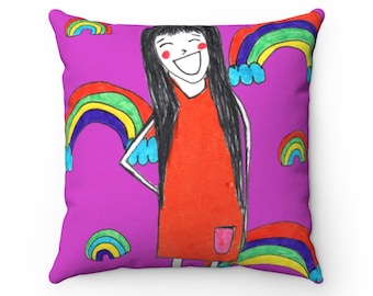 Almohada cuadrada de poliéster hilado