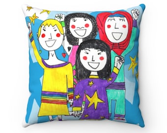 Almohada cuadrada de poliéster hilado
