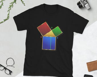 Pythagoras Theorem - Pythagorean Math A2 + B2 = C2 Short-Sleeve Unisex T-Shirt