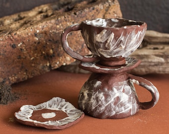 Taza de cerámica / Café, té, café con leche, capuchino, tazas hechas a mano / Artículos para el hogar de Australia / Cerámica contemporánea / Regalo Naturaleza